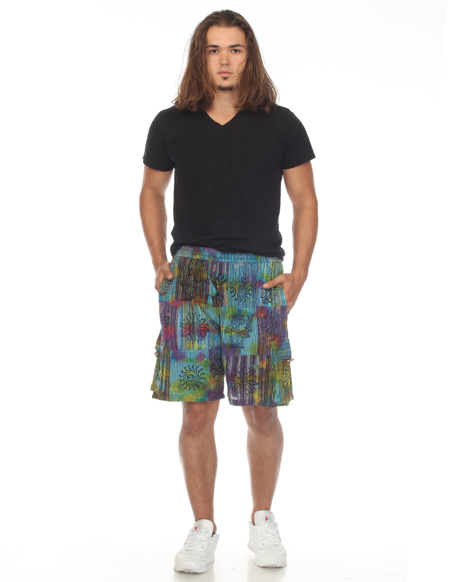 Tie Dye Patch Unisex Half Pant