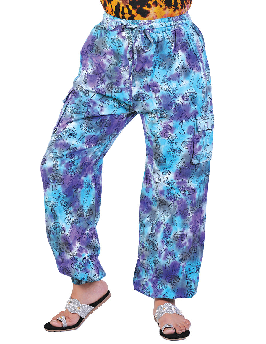 Tie Dye Mushroom Print Joggers