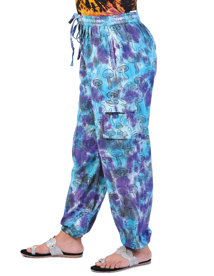 Tie Dye Mushroom Print Joggers