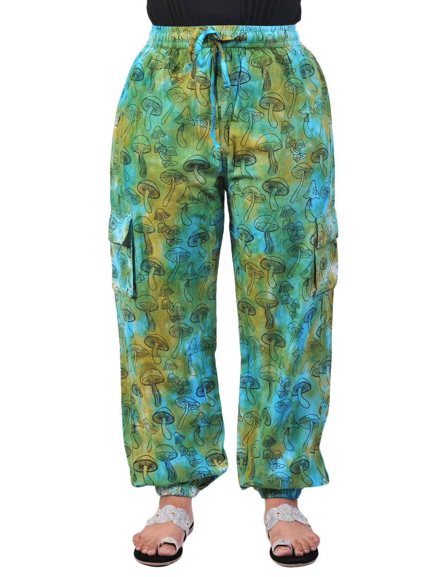 Tie Dye Mushroom Print Joggers