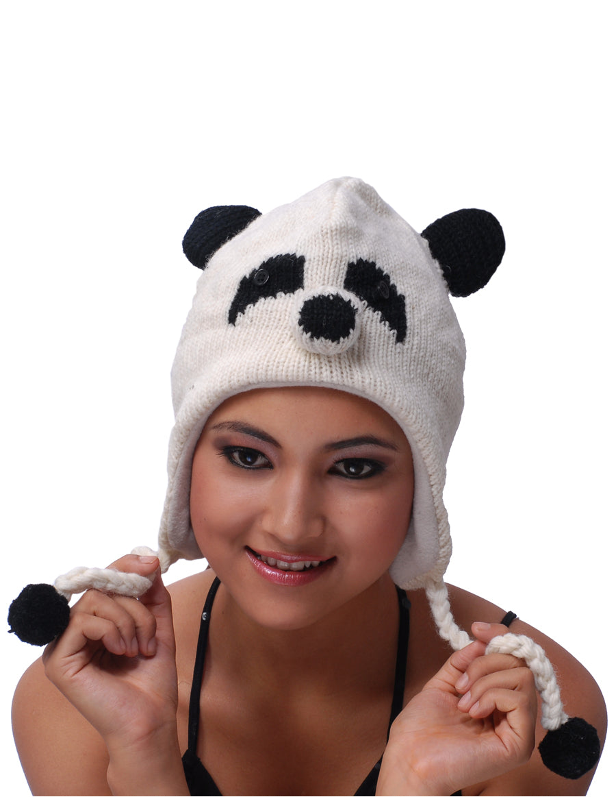 Panda Bear Woolen Hat – Ethno Earth display picture 1
