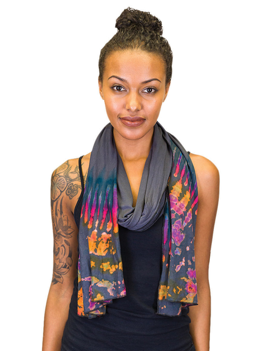 Grey Tie Dye Scarf