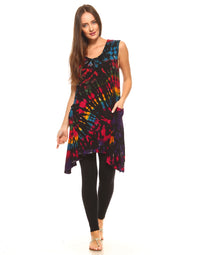 Full Tie Dye Rachel Tunic Dress w' Pockets
