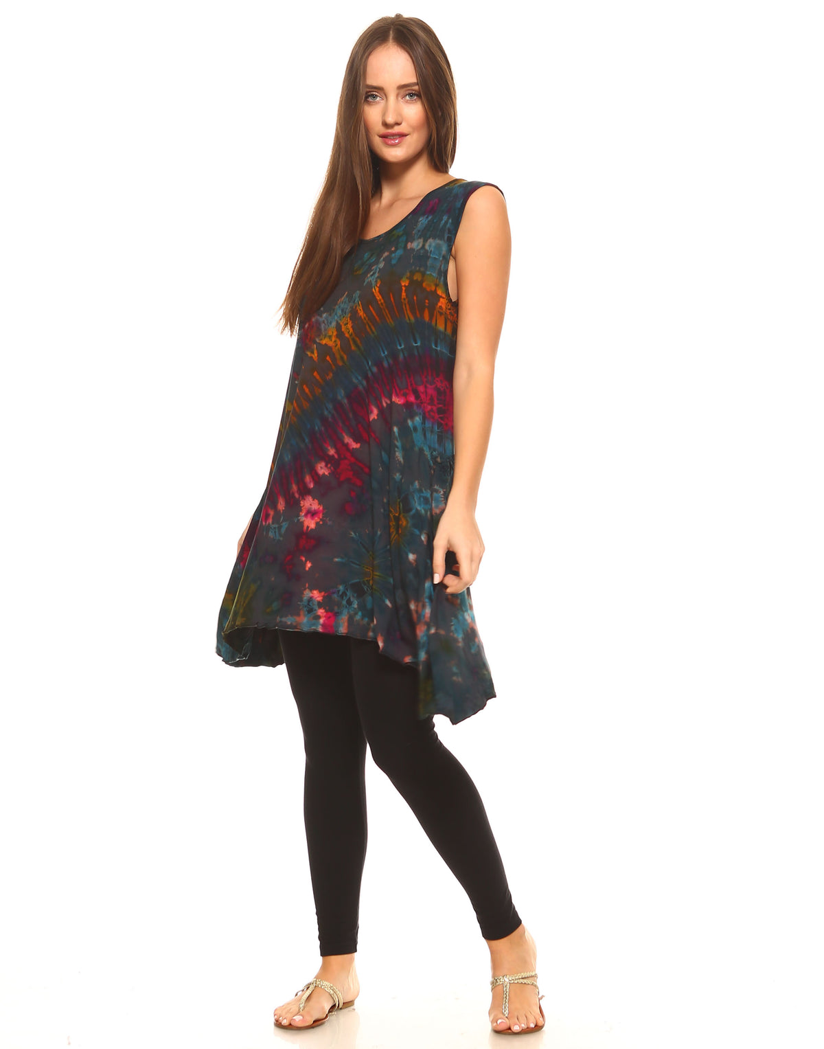 Full Tie Dye Rachel Tunic Dress w' Pockets