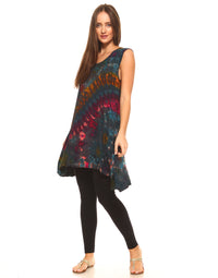 Full Tie Dye Rachel Tunic Dress w' Pockets
