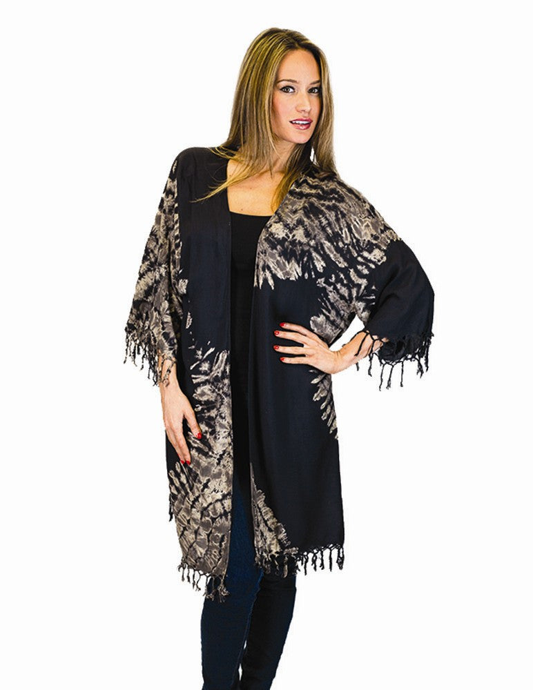 Tie Dye Fringe Duster