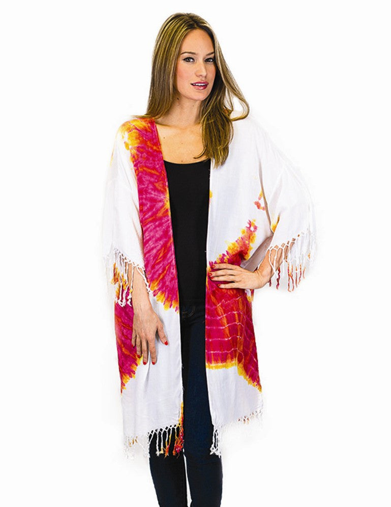 Tie Dye Fringe Duster