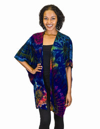 Tie Dye Open Front Kimono Cardigan
