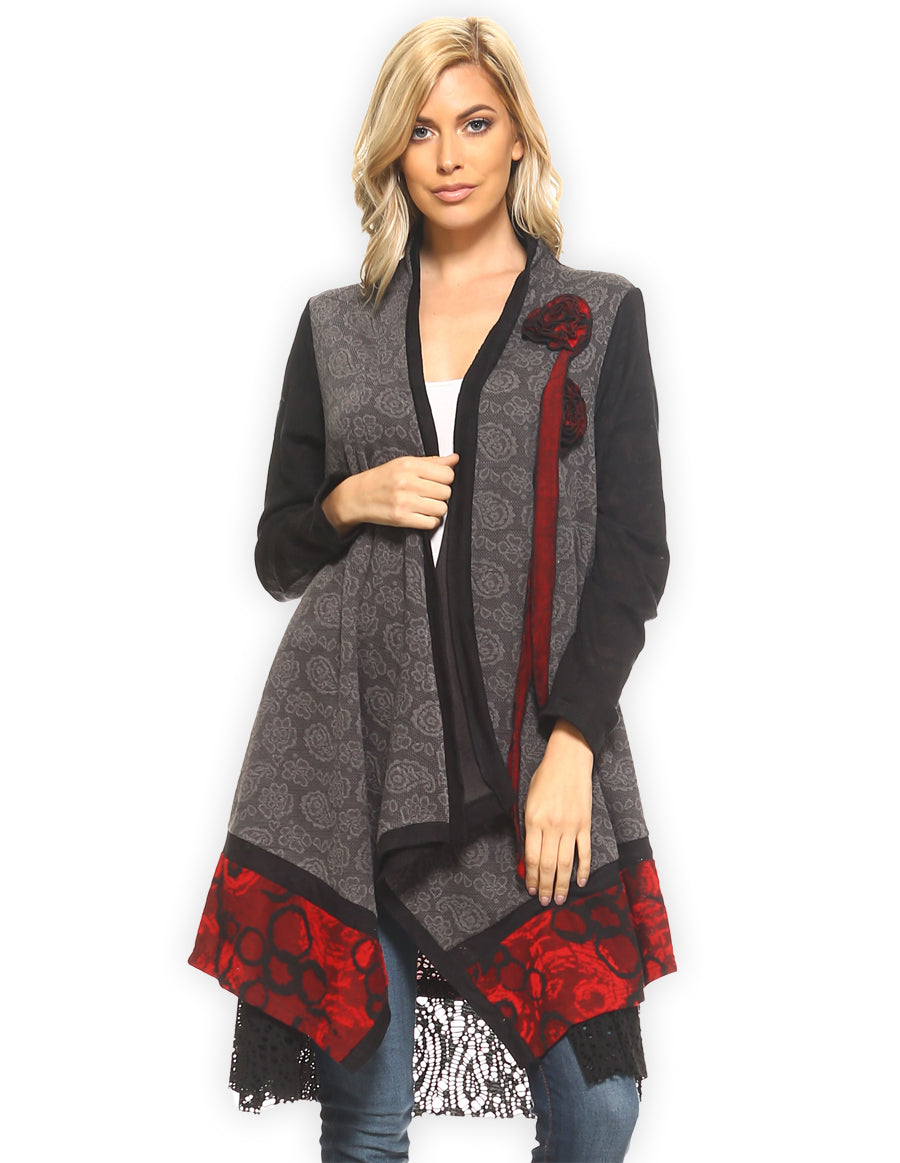 Victoria Paisley Long Cardigan