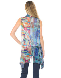 Mixed Print Light Weight Vest