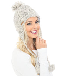 Cable Knit Pilot Hat