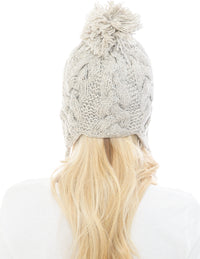 Cable Knit Pilot Hat