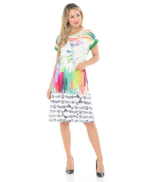 Watercolor Effect T-Shirt Dress