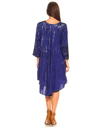 Full Sleeve Tie-Dye Umbrella Dress