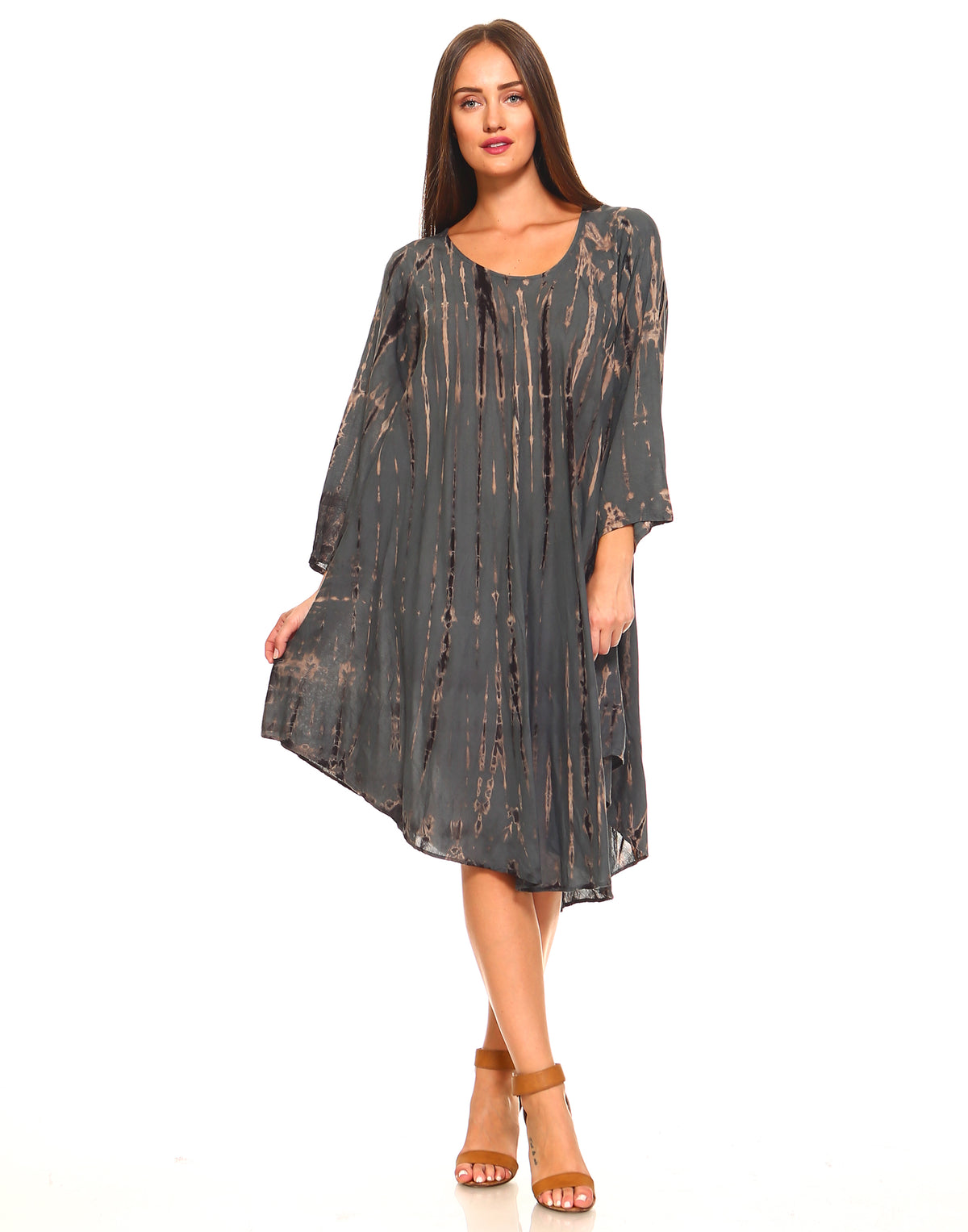 Full Sleeve Tie-Dye Umbrella Dress