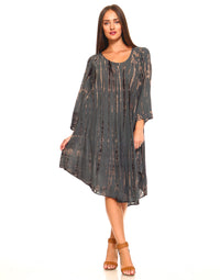 Full Sleeve Tie-Dye Umbrella Dress