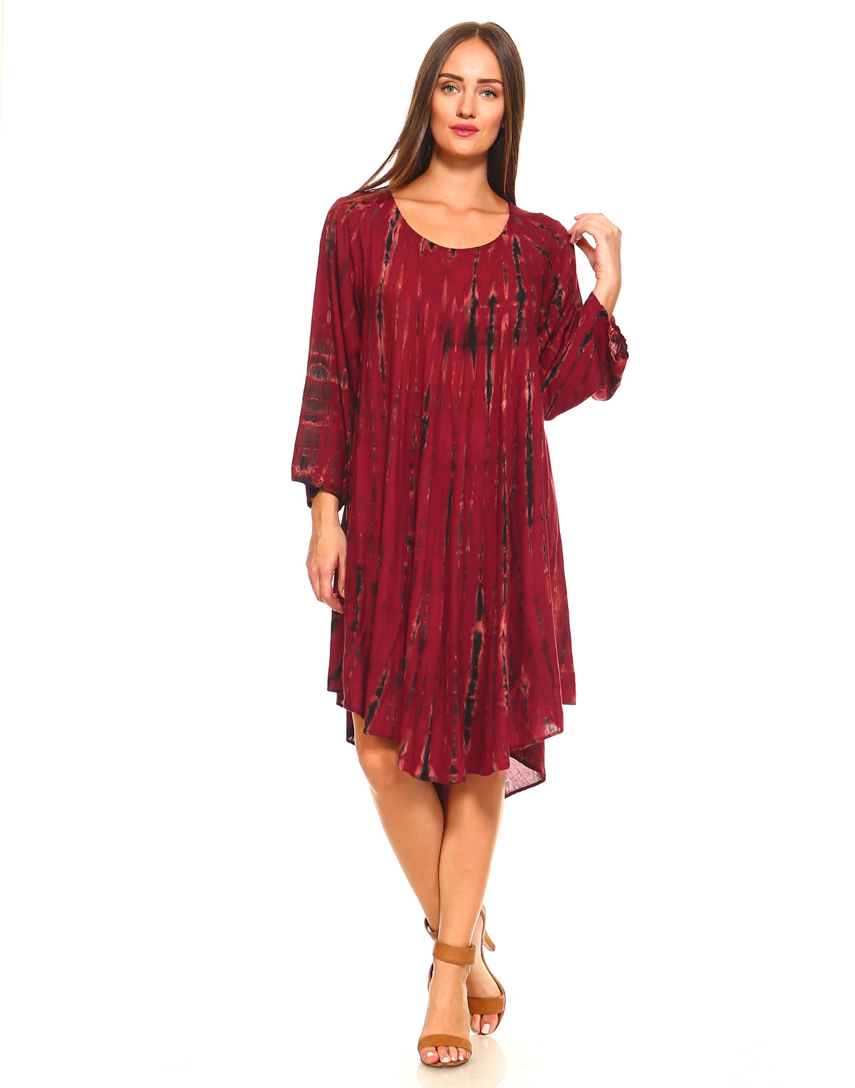 Full Sleeve Tie-Dye Umbrella Dress