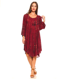 Full Sleeve Tie-Dye Umbrella Dress