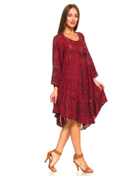Full Sleeve Tie-Dye Umbrella Dress