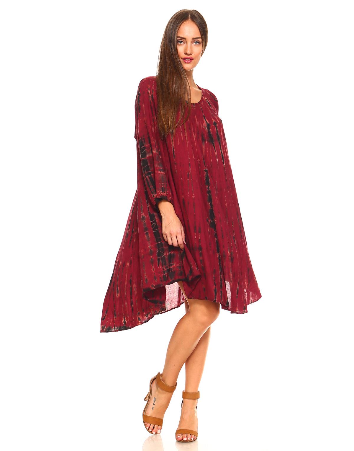 Full Sleeve Tie-Dye Umbrella Dress