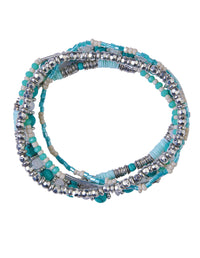 Summer Breeze Metallic Stretchy Bracelet