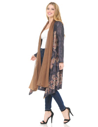 Palila Shawl Collar Flower Print Coat