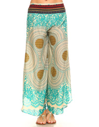 Sun Burst Print Palazzo Pants