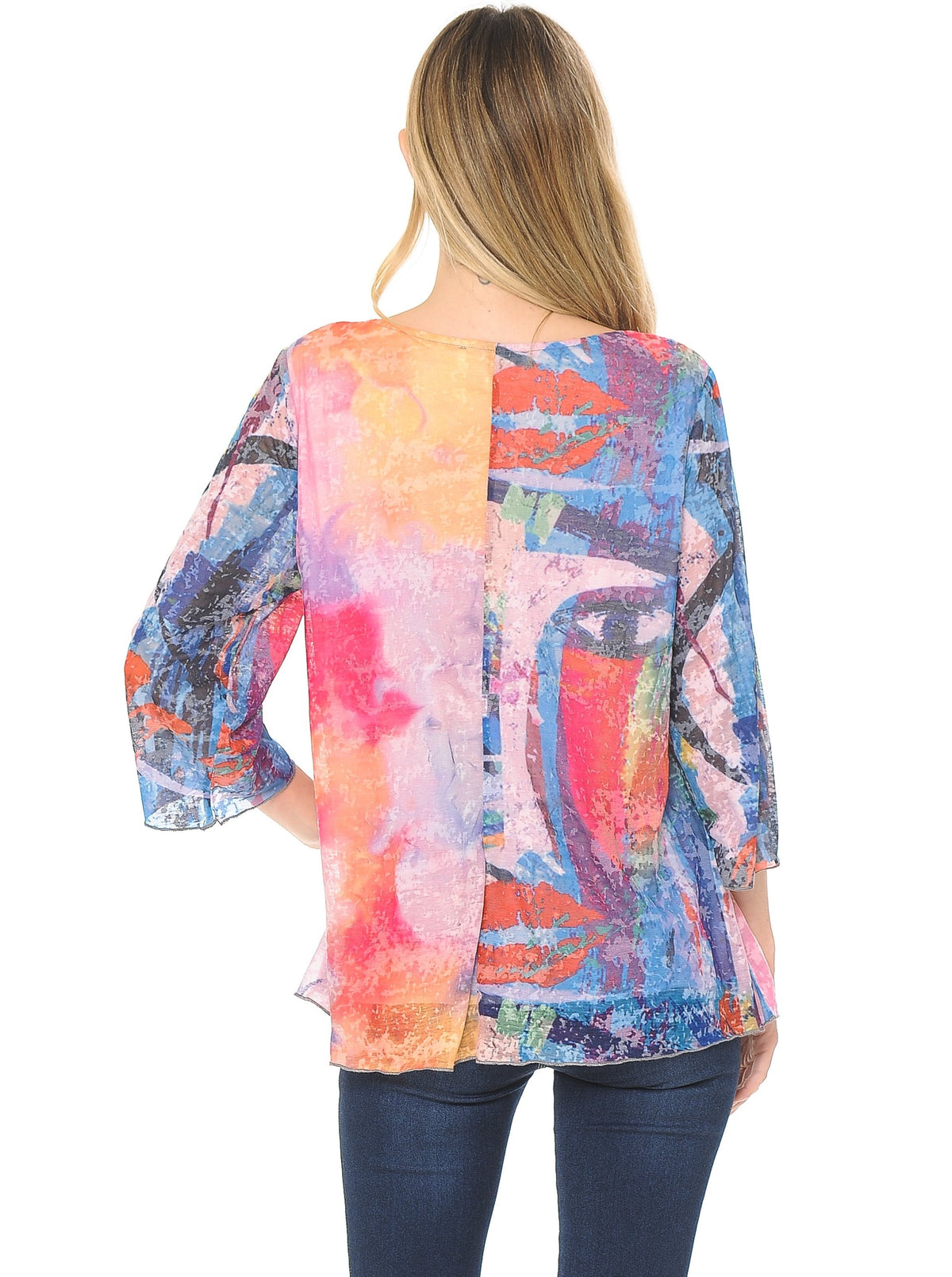 Shades of Pink Abstract Print Top