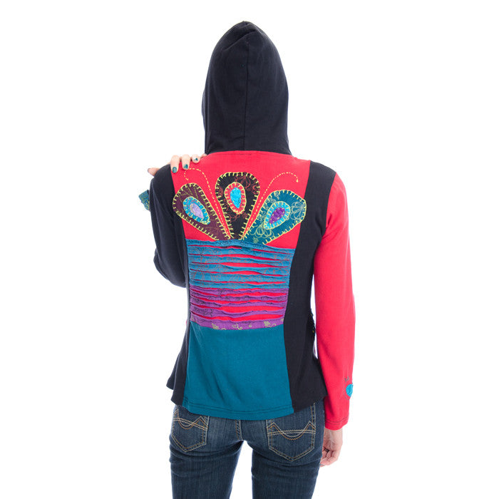 The Collection Royal Blooming Flowers Hooded Jacket