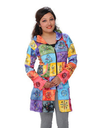 The Collection Royal Bright Patches Long Hooded Jacket