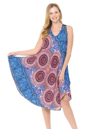 Mandala Print Umbrella Dress