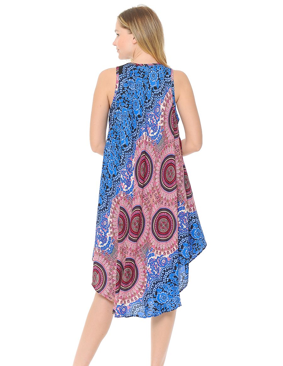 Mandala Print Umbrella Dress