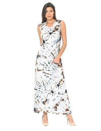 White Tie Dye Maxi Dress