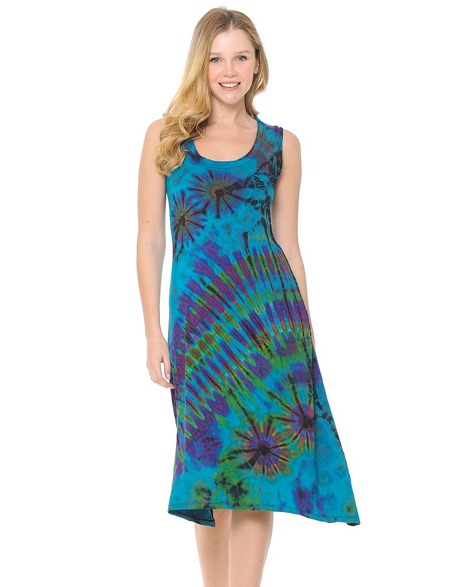 Mudmee Sleeveless Tie Dye Dress