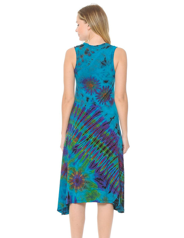 Mudmee Sleeveless Tie Dye Dress