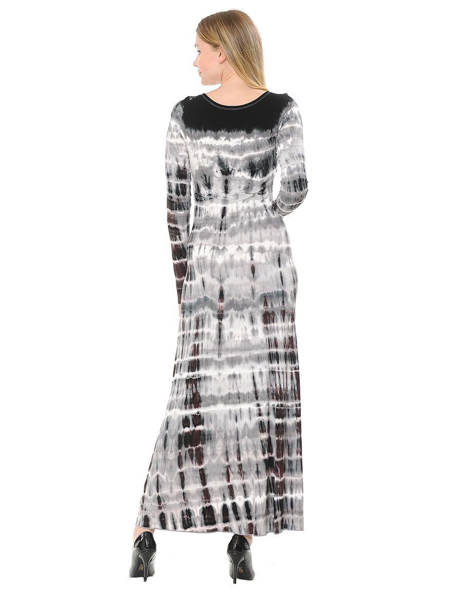 Tie Front Full Sleeve Tie Dye Dress