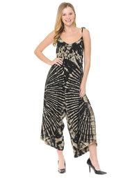 Black Beige Tie Dye Jumpsuit