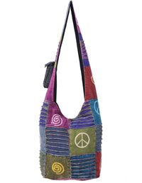 Peace & Spirals Hobo Bag