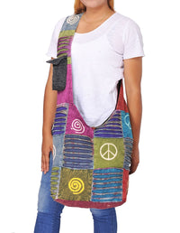 Peace & Spirals Hobo Bag