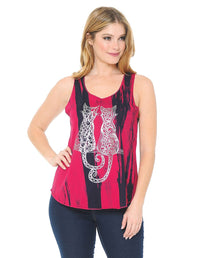 Silver Love Cat Duo Tank