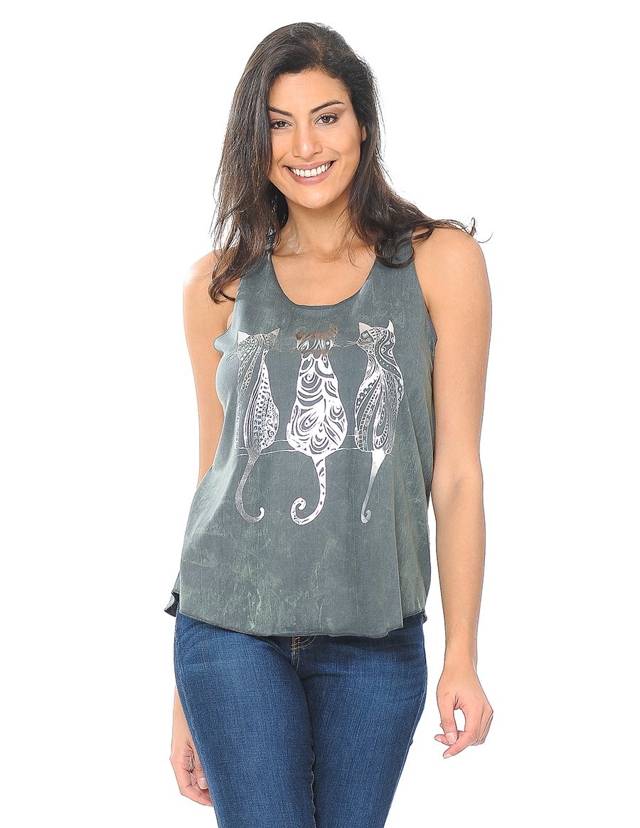 Trio Tribal Cat Tank
