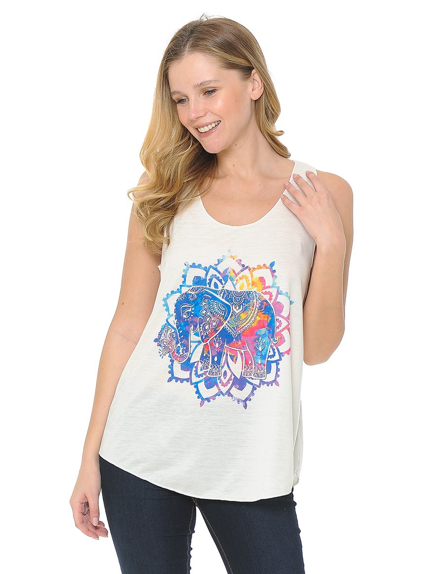Mandala Elephant Splash Tank